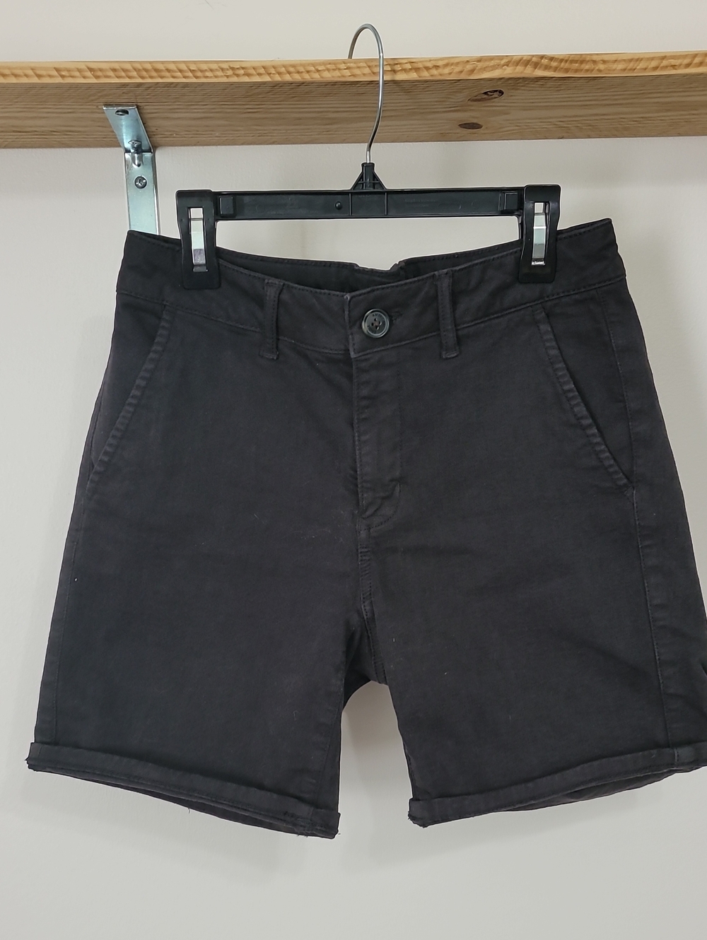 American Eagle Outfitters Black Flat Front Chino Shorts